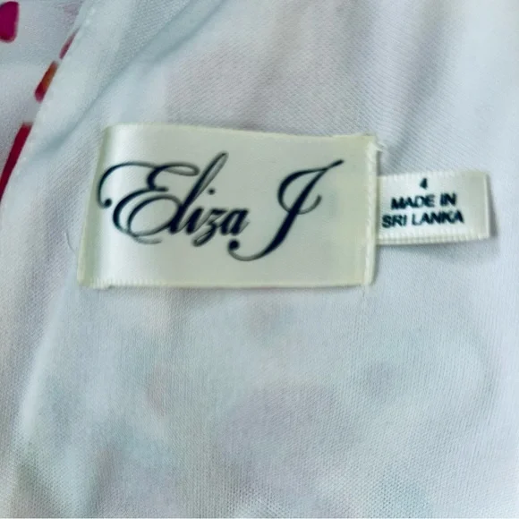 Eliza J pink ,white and red Floral Maxi Dress size 4 - Picture 4 of 12